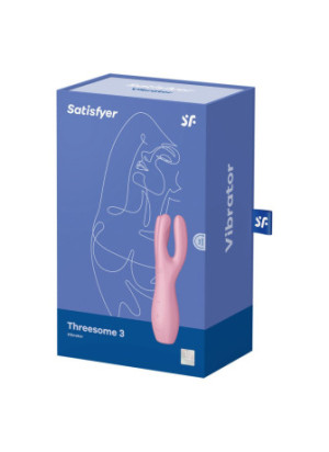 Vibromasseur point G avec stimulateur de clitoris USB rose Threesome 3 Satisfyer - CC597778